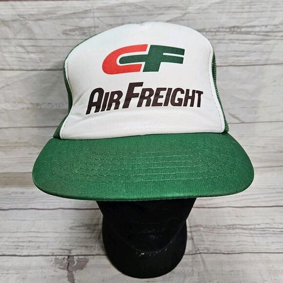 Vintage CF Consolidated Freight Adjustable Snapback Mesh Trucker Hat Yupoong - Picture 1 of 7
